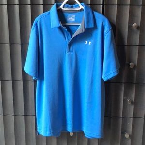 Under Armour blue polo, men’s XL loose fit